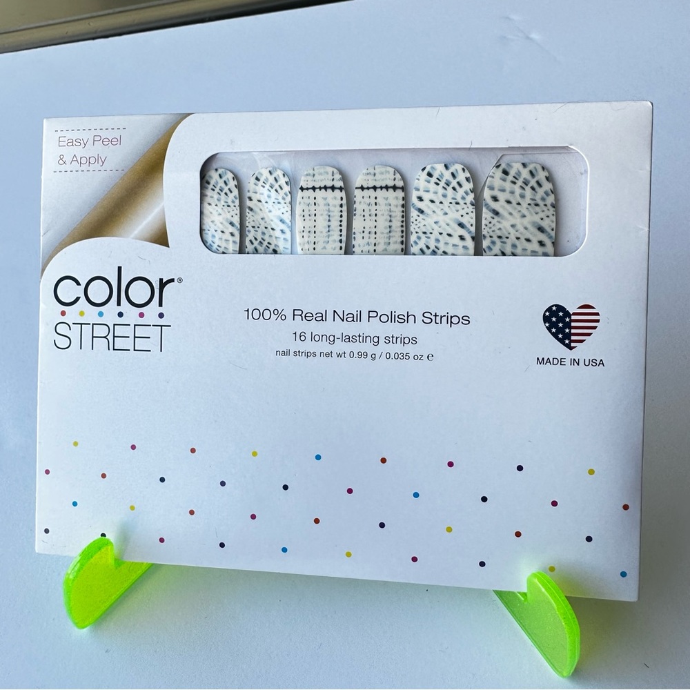 Colorstreet Blue My Mind White and Blue Tie dye